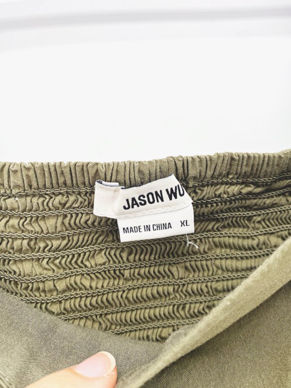 Jason Wu Puff Sleeve Smocked Crop Top - Picture 4 of 8